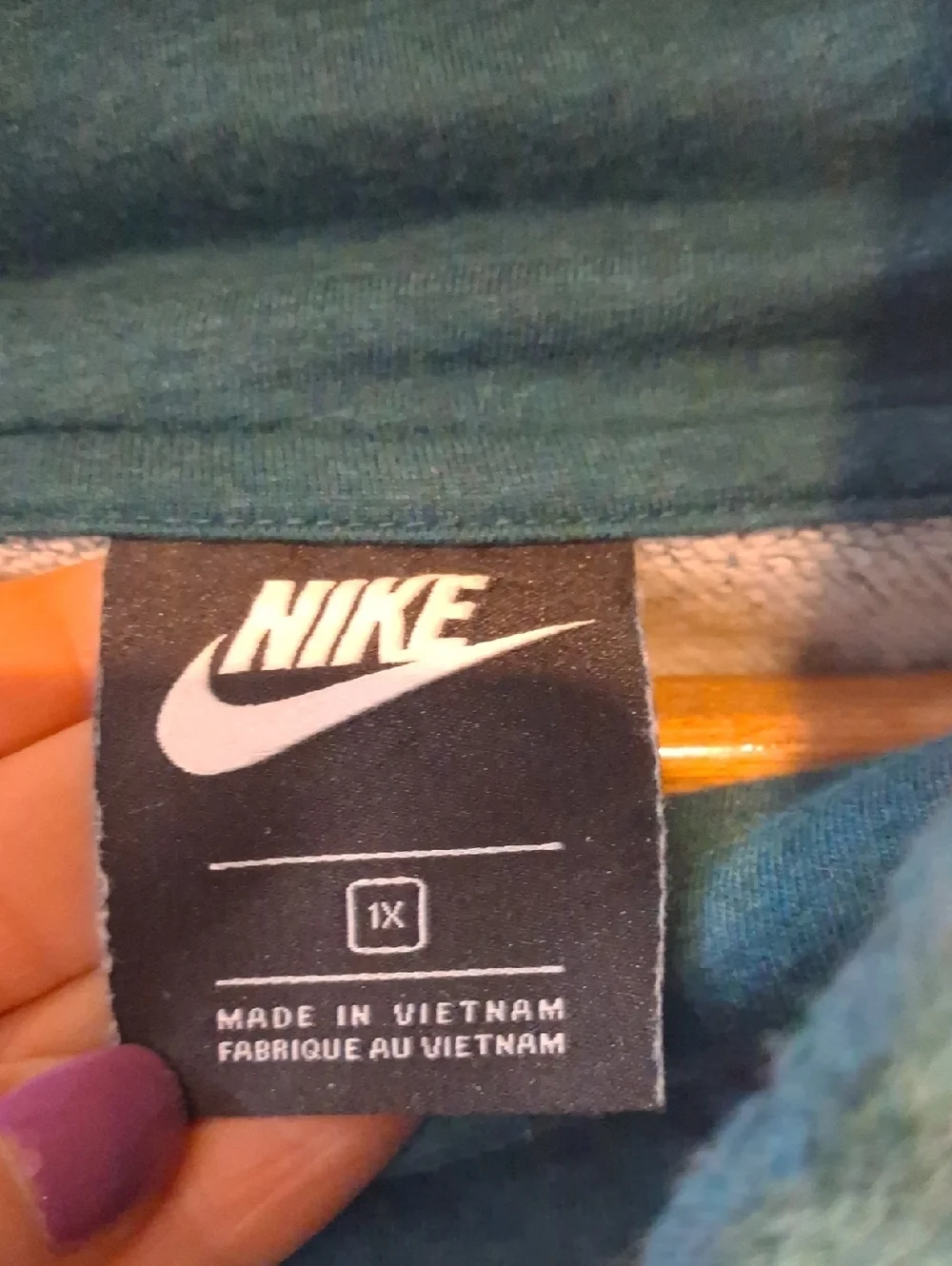 Nike Womens Teal Oversized Hoodie 1X